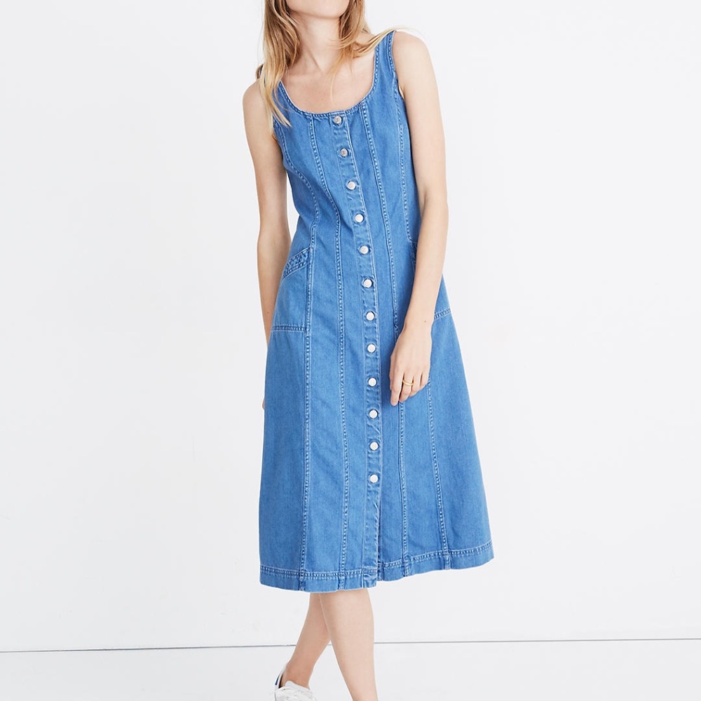 Madewell, Denim Jumper Dress // 16